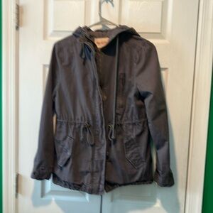 Design by Olivia grey women’s medium anorak military jacket rain jacket